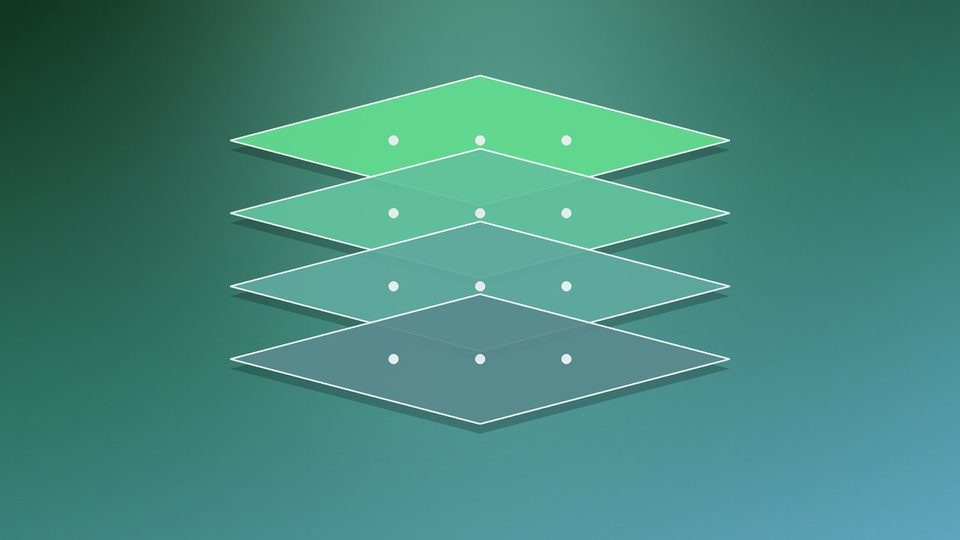 Stacked bars, each a little wider than the one above it