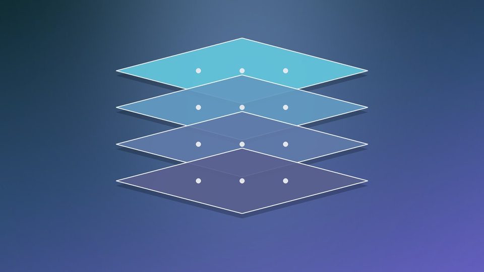 Stacked bars, each a little wider than the one above it