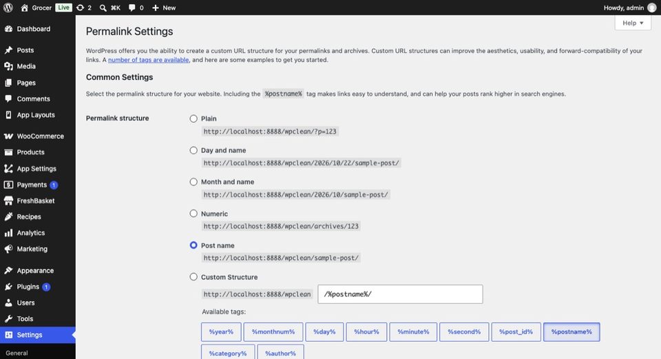 Settings → Permalinks: choose any option except Plain, then save.