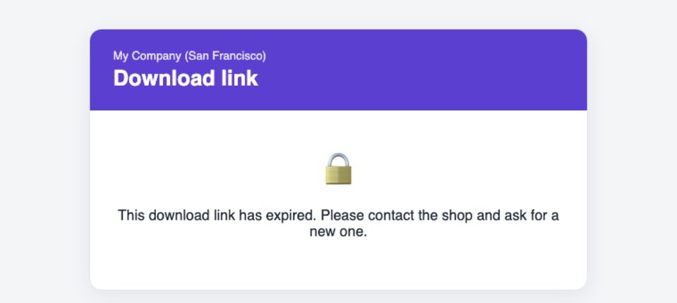 An expired link.