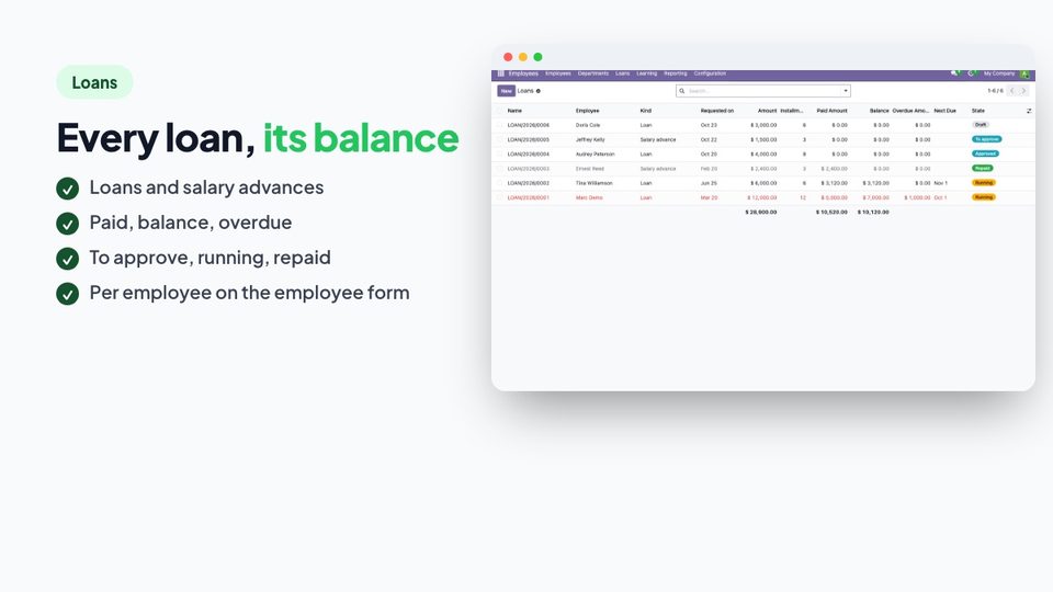 Every loan, its balance