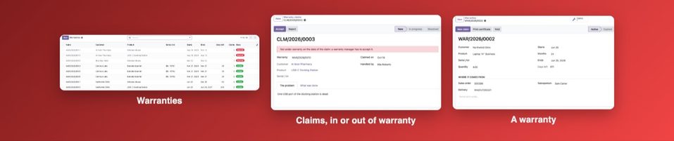 The warranties, a claim out of warranty and a warranty.