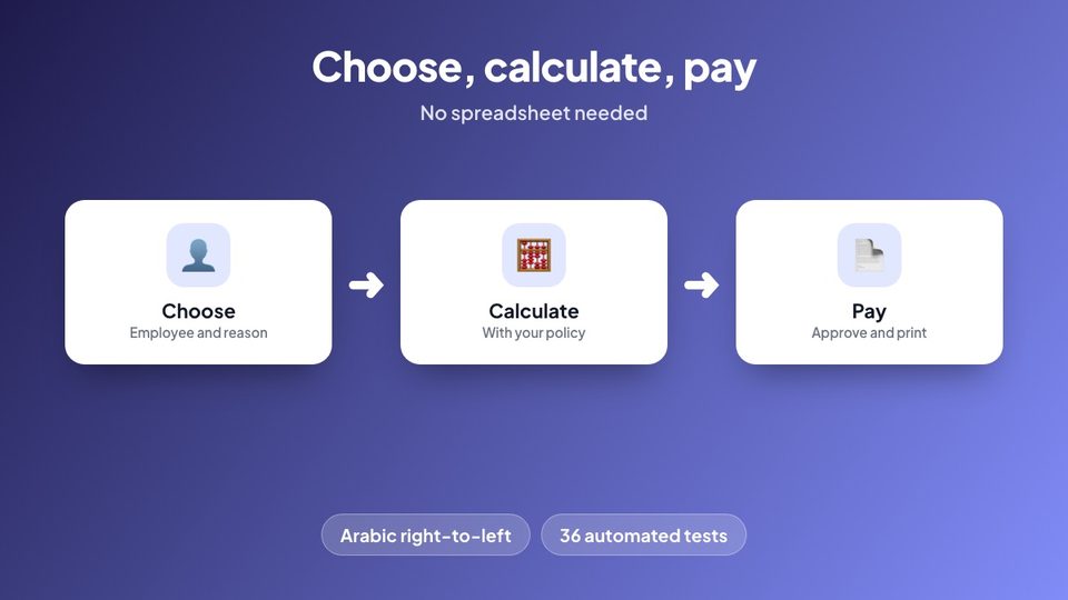 Choose, calculate, pay