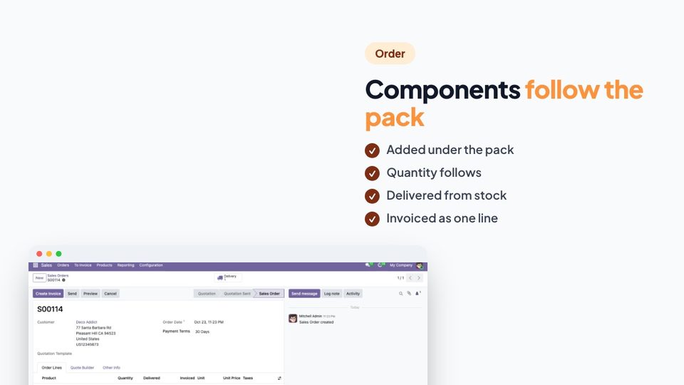 Components follow the pack on the order