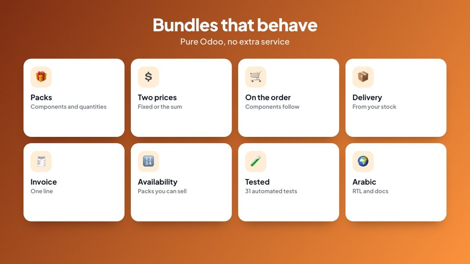 Product pack features