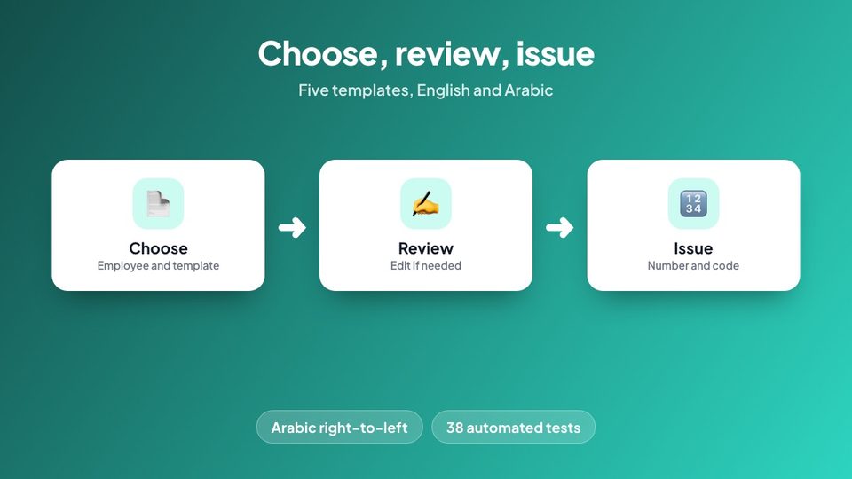 اختر وراجع وأصدر في ثلاث خطوات