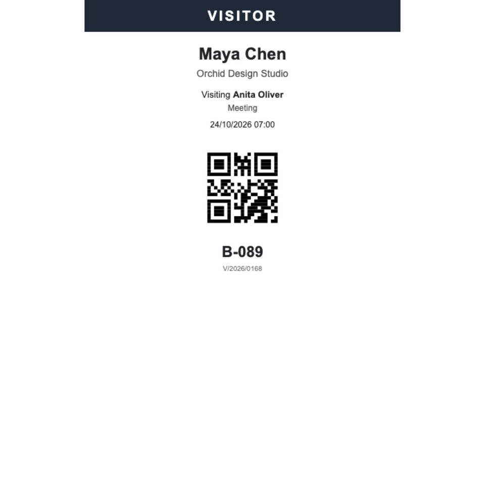 الشارة برمز QR.