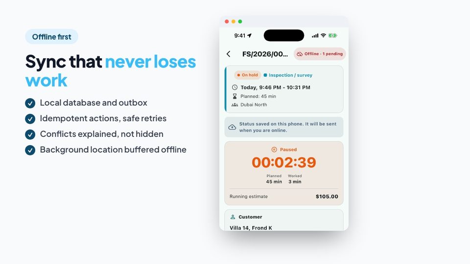 Offline first sync