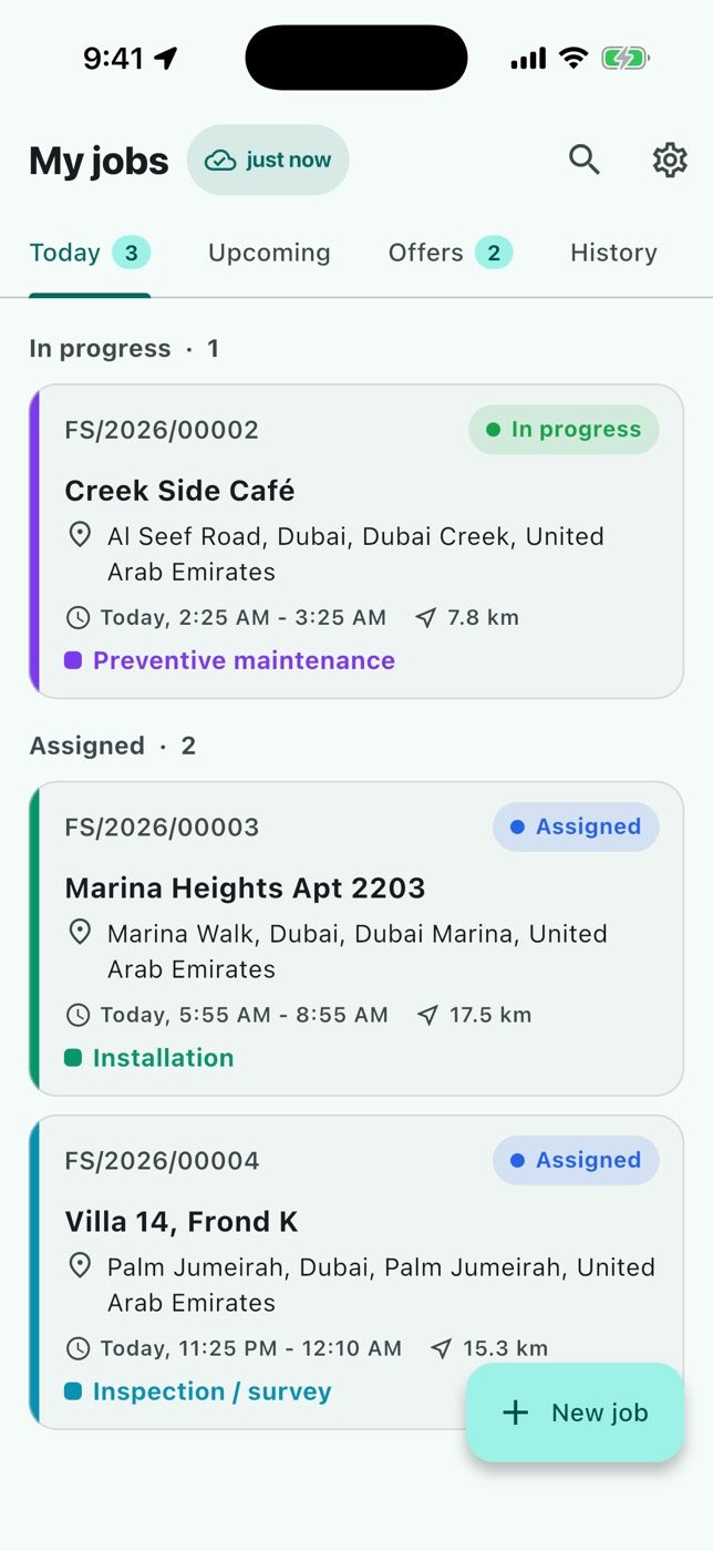 Today's jobs.