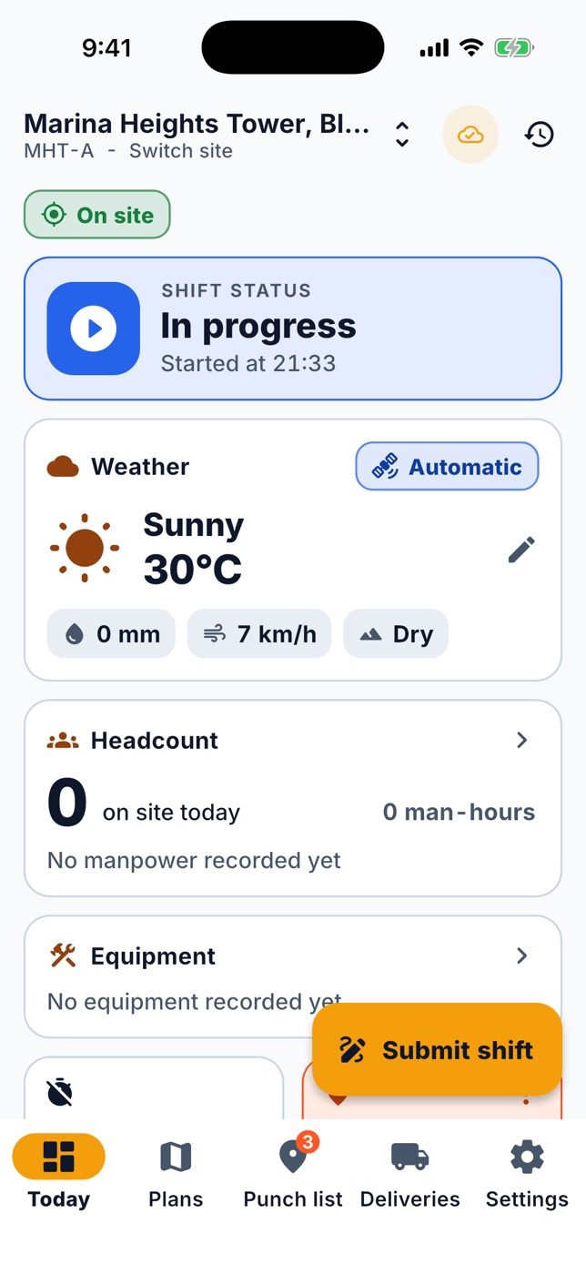 The weather card.