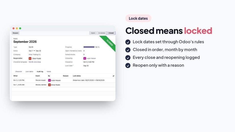Closed means locked