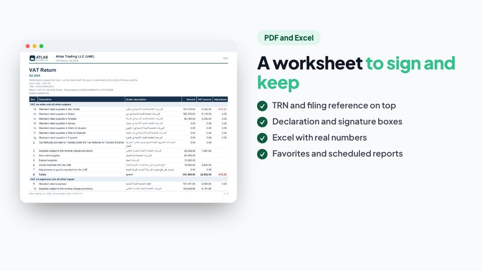 A worksheet to sign and keep