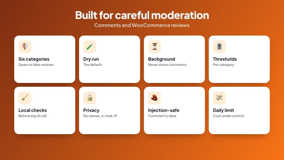 Built for careful moderation