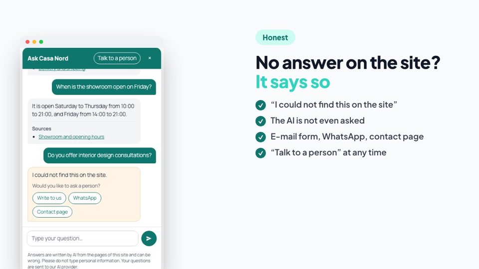 No answer on the site? It says so