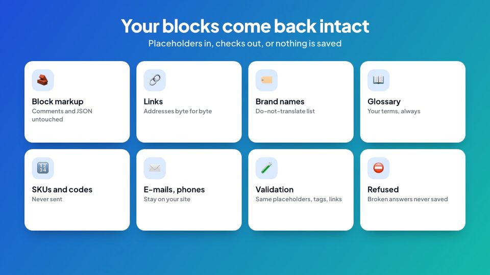 Your blocks come back intact