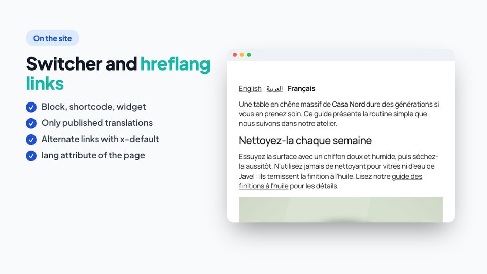 Switcher and hreflang links