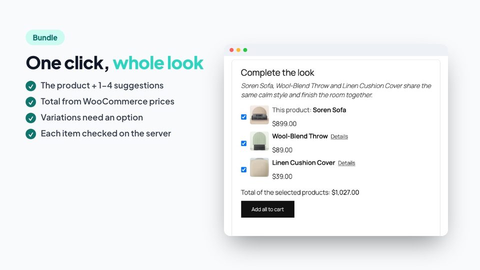 One click, whole look